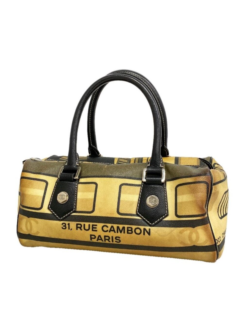 Chanel Handbag Central Station Beige Silver